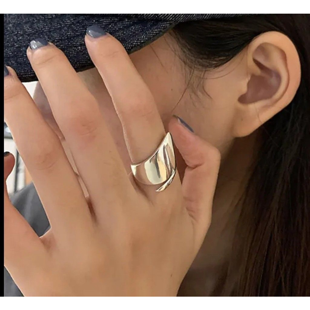 Polished Wrap Ring | 925 Sterling Silver Adjustable - Picture 2 of 15